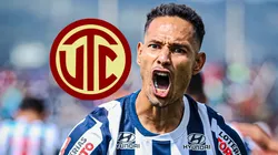 Renzo Garcés festejando su gol ante UTC.