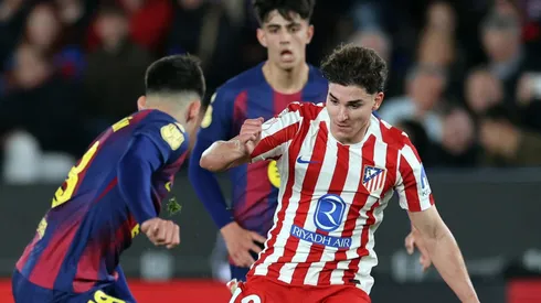 Julián Álvarez, en el partido de vuelta entre FC Barcelona y Atlético de Madrid.
