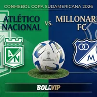 Atlético Nacional vs Millonarios EN VIVO por la Copa Sudamericana 2026: minuto a minuto