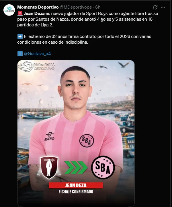 Fuente: @MDeportivope.