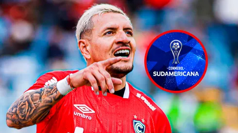 Carlos Garcés festejando el triunfo de Cienciano.