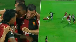 Jhonny Vidales marcó de penal tras la falta en el área de Advíncula a Matías Lazo.