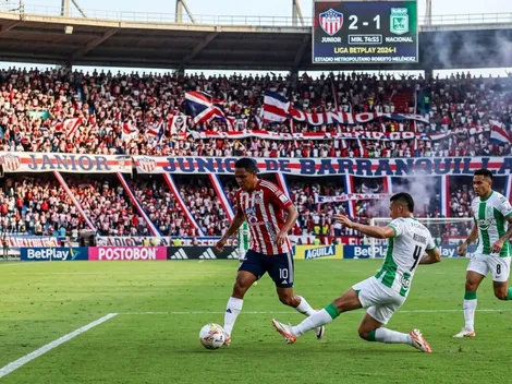 ¡Alineaciones confirmadas! Junior vs Atlético Nacional EN VIVO y GRATIS por la Liga BetPlay vía Win: Minuto a minuto