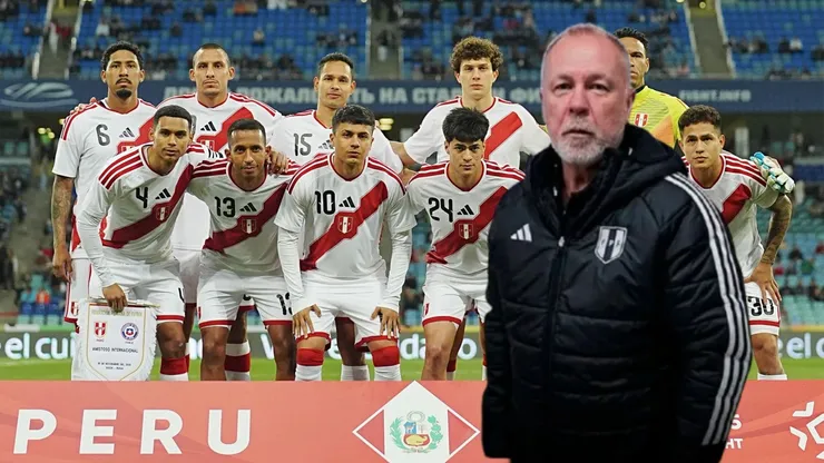 Jugadores de la Selección Peruana y Mano Menezes.
