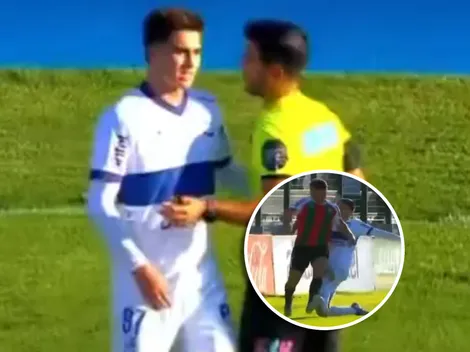 Juan Pablo Goicochea y la tremenda falta que le costó su expulsión en solo 33 minutos en Uruguay