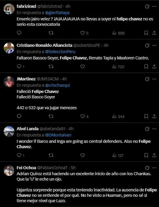 Hinchas molestos por la ausencia de Felipe Chávez (Foto: X).