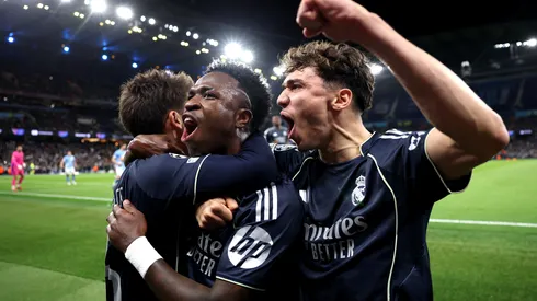 Jugadores del Real Madrid celebrando.