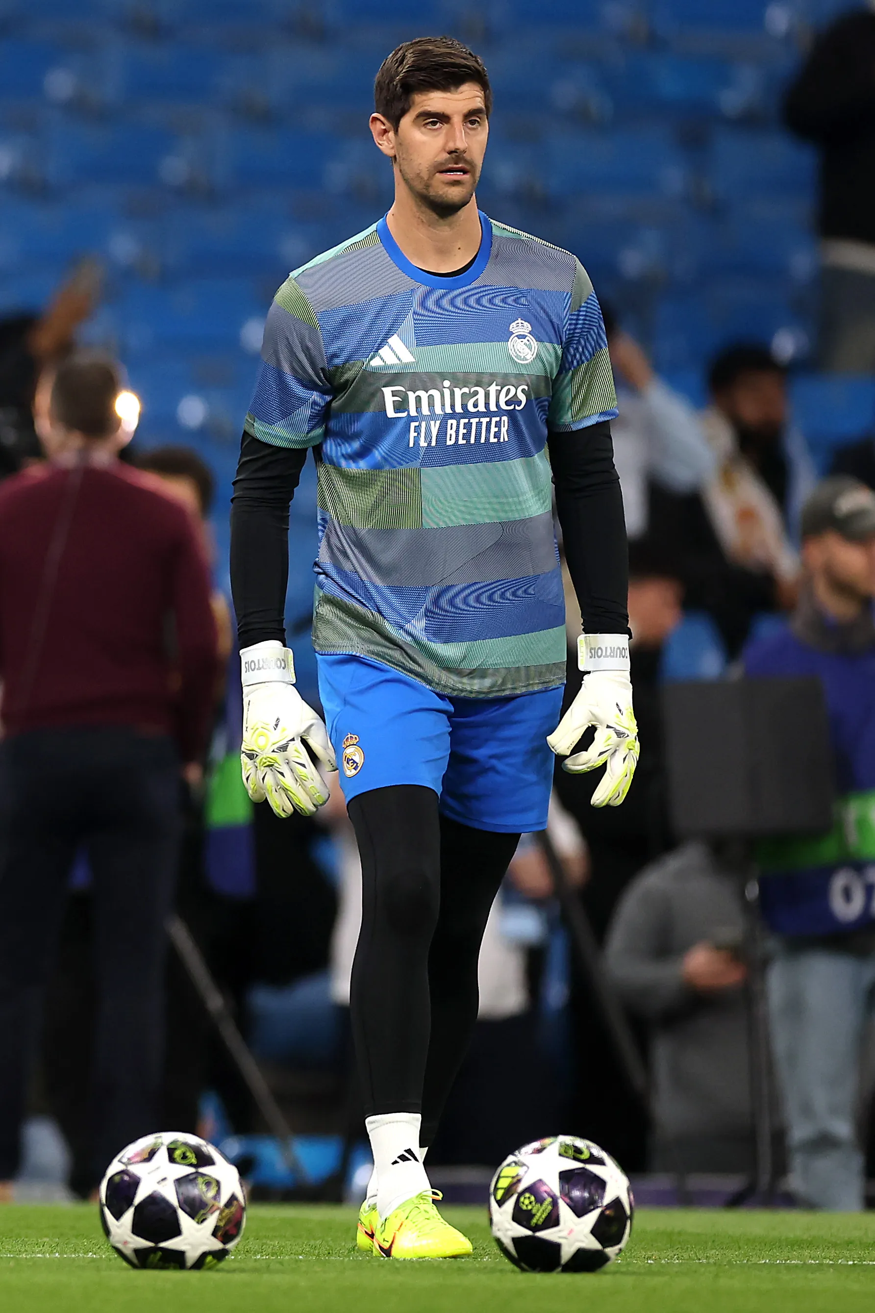Thibaut Courtois en el calentamiento (Foto: Getty).