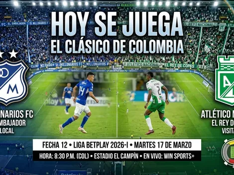 EN VIVO Millonarios vs. Atlético Nacional por la Liga BetPlay: VER vía RCN y Win Sports
