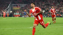 El festejo de Luis Díaz tras su golazo al Atalanta.