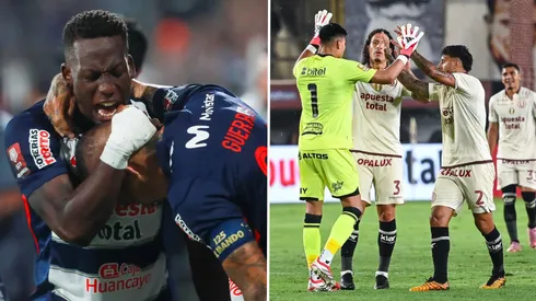 Jugadores de Alianza Lima y Universitario.