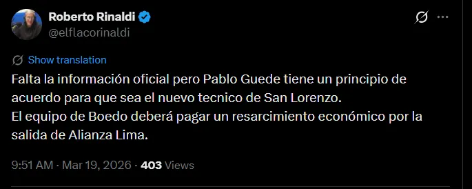 Fuente: @elflacorinaldi