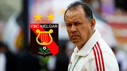 Juan Reynoso y el escudo de Melgar.