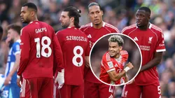 Jugadores de Liverpool y Luis Díaz.