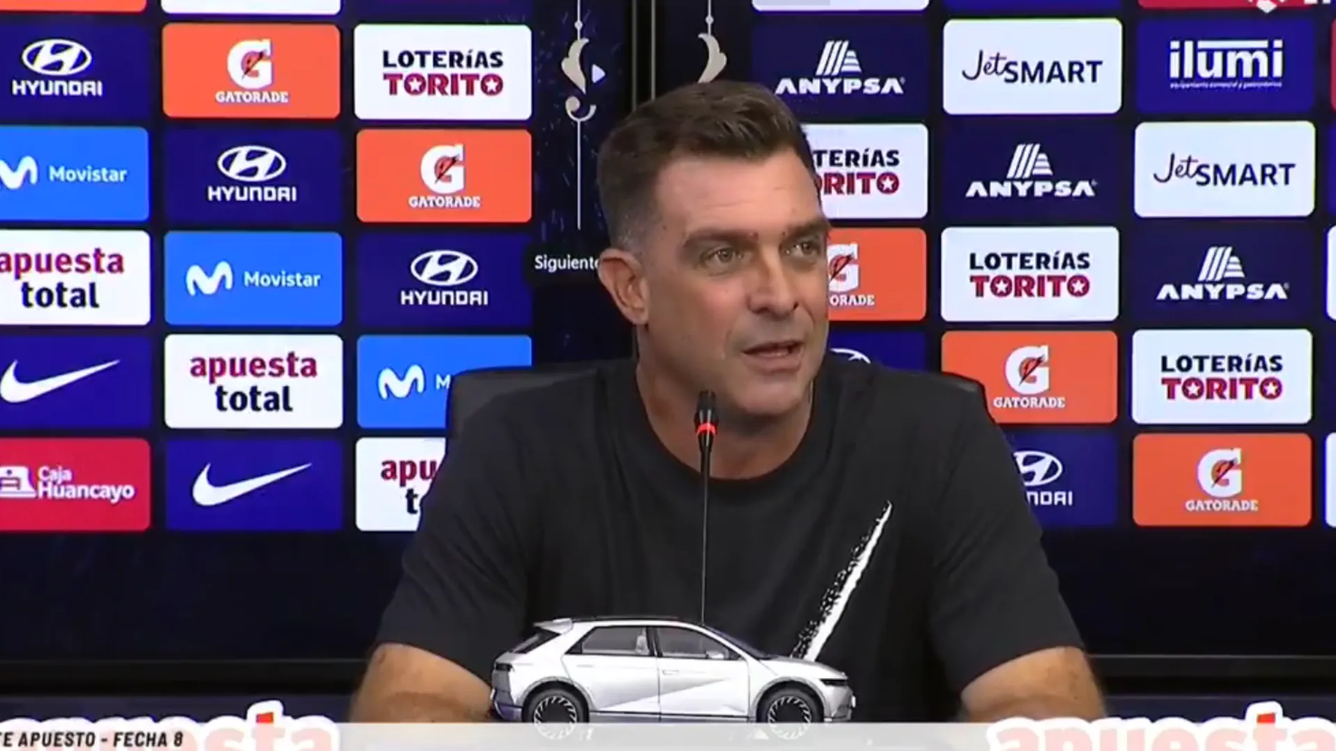 Pablo Guede en conferencia de prensa (Foto: Captura L1 Max).