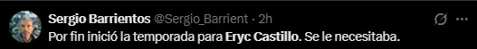 Hincha feliz con Eryc Castillo (Foto: X).