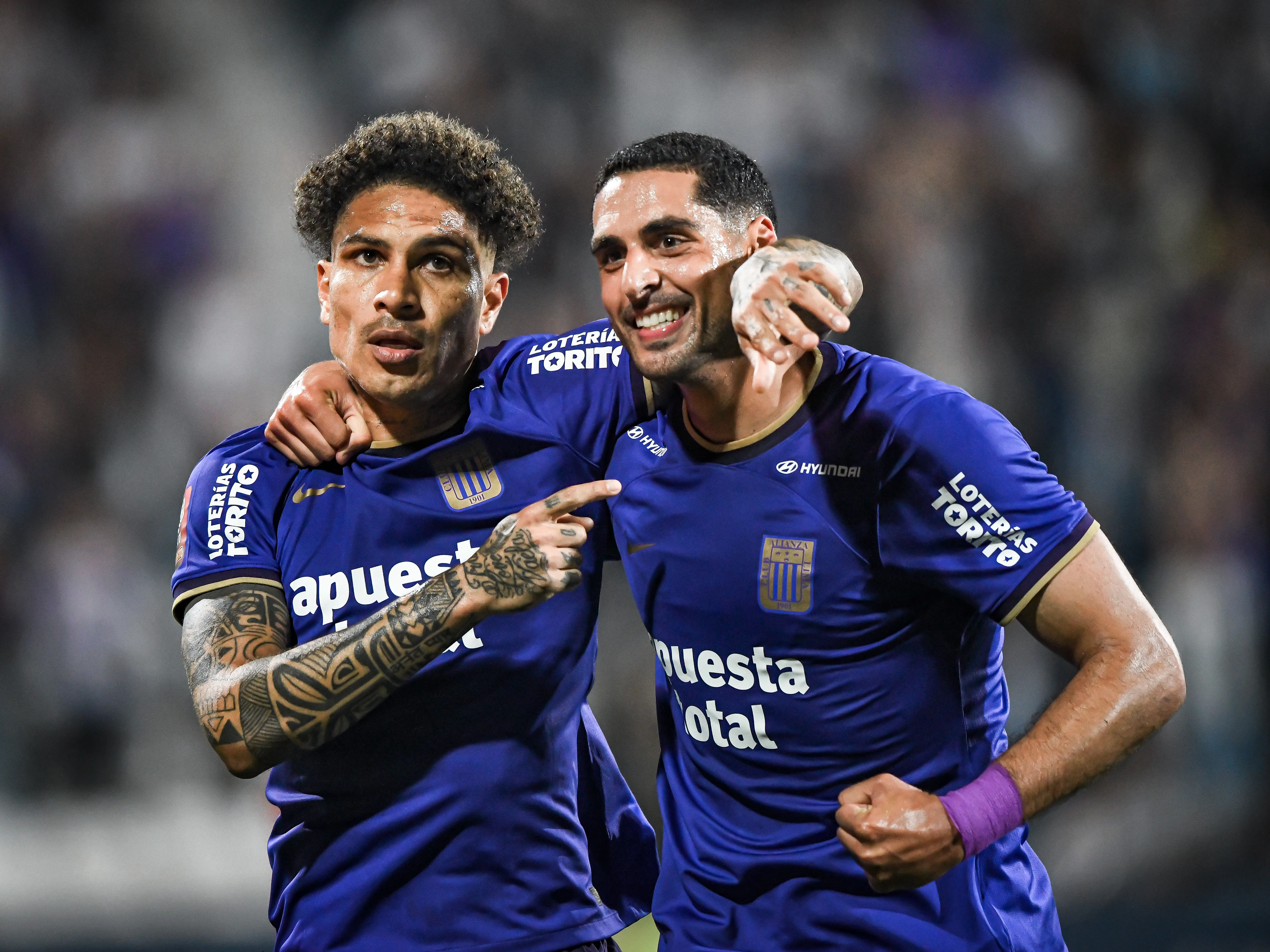 Paolo Guerrero y Pablo Sabbag en Alianza Lima. (Foto: Liga 1)
