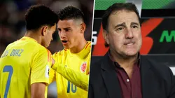 Luis Díaz y James Rodríguez, figuras de la Selección Colombia de Néstor Lorenzo.