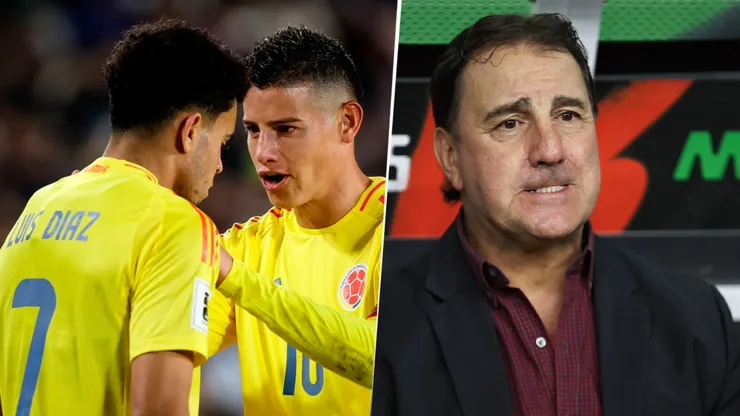 Luis Díaz y James Rodríguez, figuras de la Selección Colombia de Néstor Lorenzo.