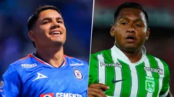 Gabriel Fernández y Alfredo Morelos, delanteros de Cruz Azul y Atlético Nacional, respectivamente.