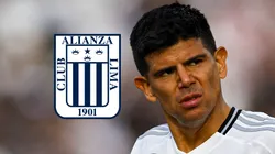 Esteban Pavez y el escudo de Alianza Lima.