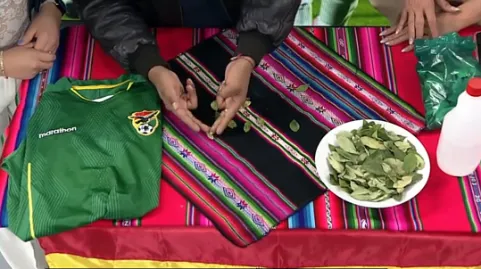 Lectura de la hoja de coca (Foto: Tik Tok).