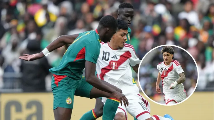 Joao Grimaldo y Kenji Cabrera en el amistoso entre Perú vs. Senegal.