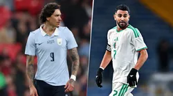 Darwin Núñez y Riyad Mahrez, figuras de Uruguay y Argelia.