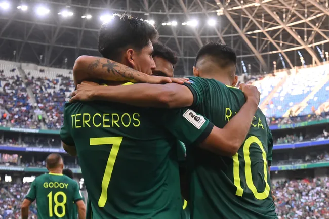 Jugadores de Bolivia celebrando (Foto: Getty Images).