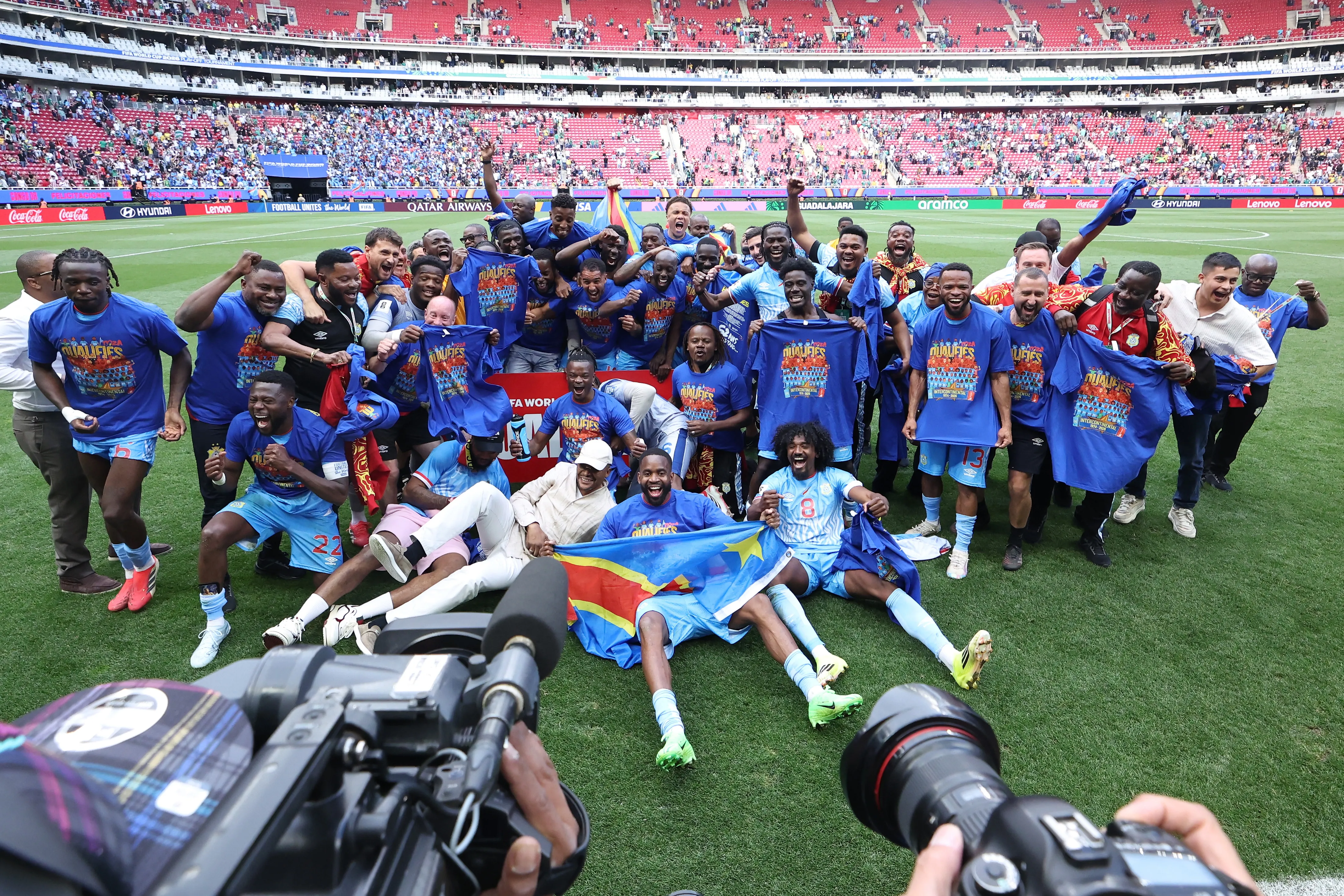 Congo celebrando su clasificación (Foto: Getty).