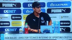 Iván Bulos, DT interino de Sporting Cristal.
