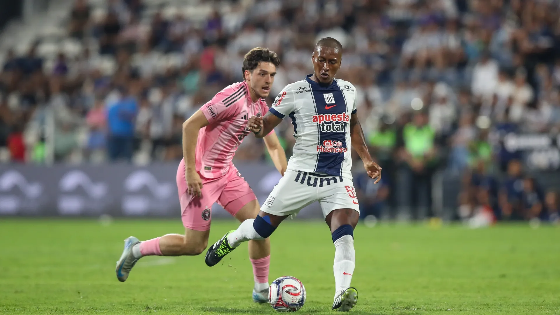 Pedro Aquino, durante el amistoso con Inter Miami a principios de año.