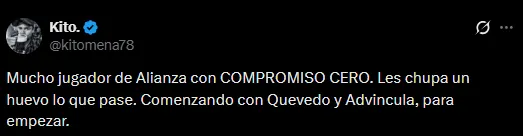 Jugadores señalados en Alianza Lima (Foto: X).