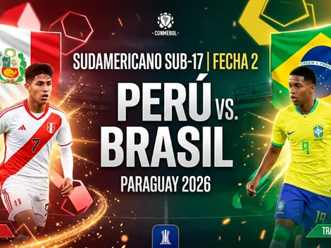 ¿Cómo ver el partido de Perú vs. Brasil por la fecha 2 del Sudamericano Sub 17?: grupo B