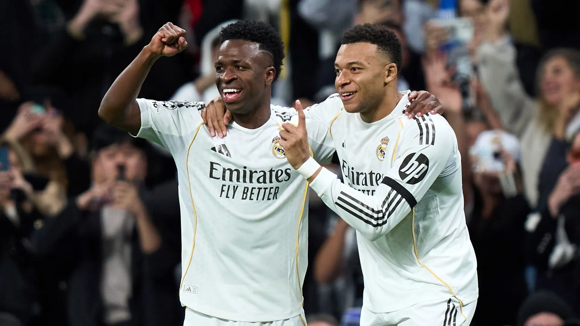 Vinícius Júnior y Kylian Mbappé, máximas figuras del Real Madrid (Getty Images).