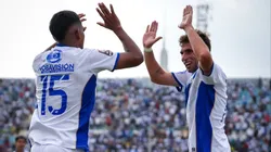 Hernán Lupú festeja su tanto frente a Atlético Grau, en la Liga 1.