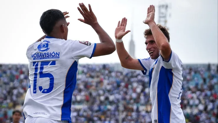 Hernán Lupú festeja su tanto frente a Atlético Grau, en la Liga 1.