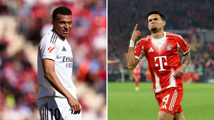 Kylian Mbappé y Luis Díaz.