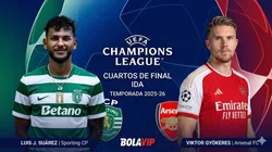 Sporting CP y Arsenal se enfrentan en el primer partido de cuartos de final de Champions League.