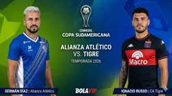 Alianza Atlético y Tigre se enfrentan por el grupo A de la Copa Sudamericana 2026.