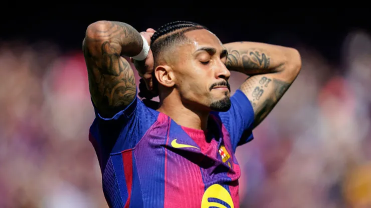 Raphinha con camiseta de FC Barcelona.