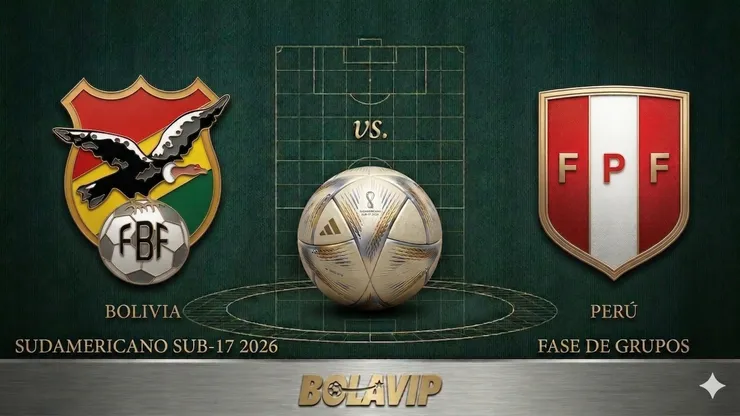 Perú y Bolivia se enfrentan por el Grupo B del Sudamericano Sub 17 2026.