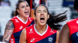 Jugadoras de San Martín celebrando.