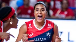 Jugadoras de San Martín celebrando.