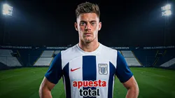 Federico Girotti con la camiseta de Alianza Lima en el estadio de Matute.