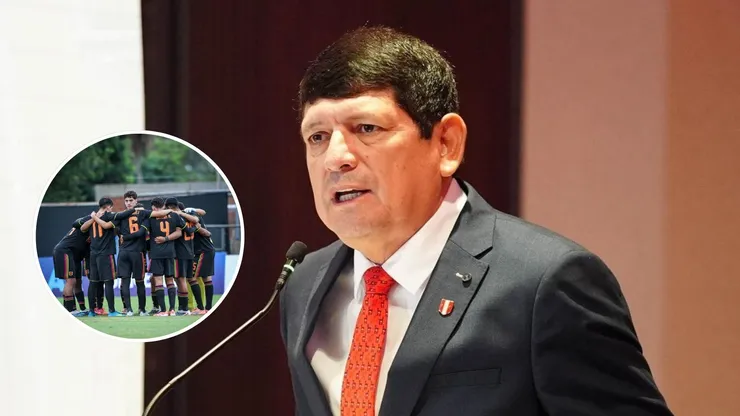 Selección Peruana Sub 17 y Agustín Lozano.