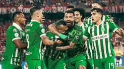 Atlético Nacional celebrando.