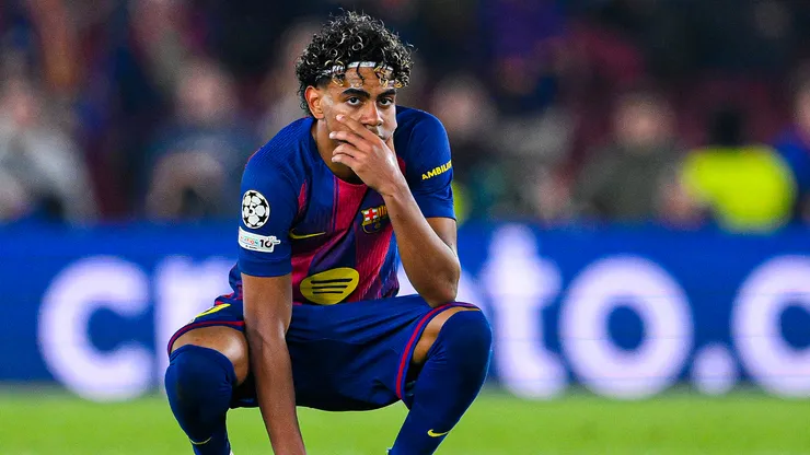 Lamine Yamal en el partido entre Barcelona vs. Atlético de Madrid por la Champions League.