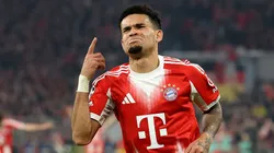 Luis Díaz festejando el triunfo del Bayern ante Madrid por Champions.