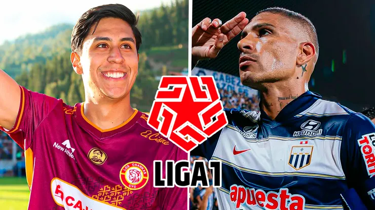 Adrián Quiroz de Los Chankas y Paolo Guerrero de Alianza Lima.